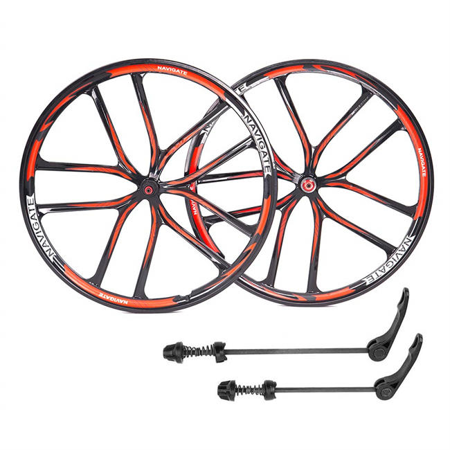 Bike Wheelset, inch Mountain Cycling Wheels,Magnesium Alloy Disc Brake/Fit for 7-10 Speed Freewheels/Quick Release Axles Bicycle Accessory